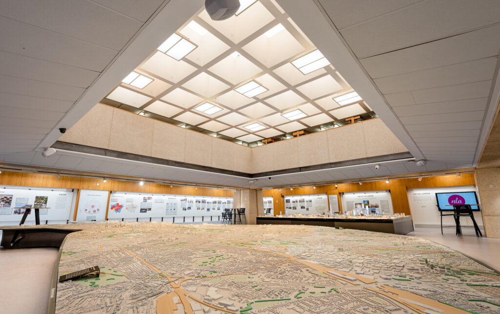 The London Centre - square gallery space - large model of the city in the middle