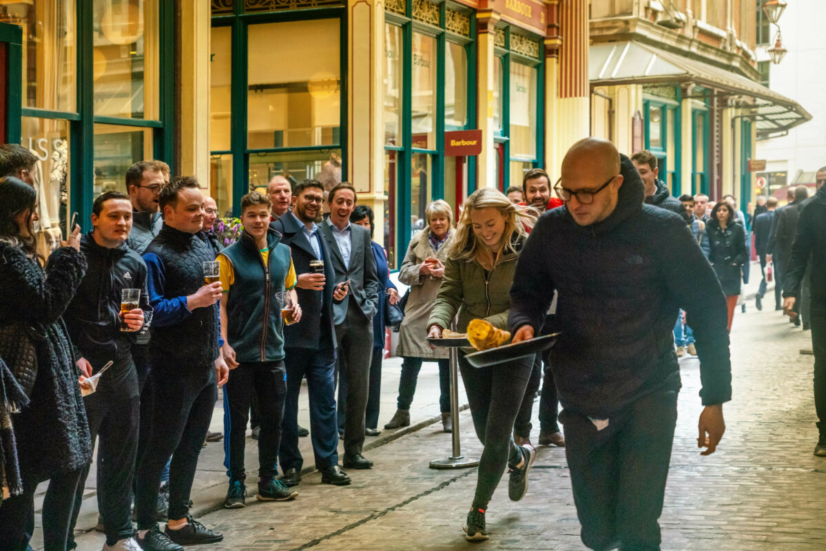 Leadenhall Market Pancake Day Race