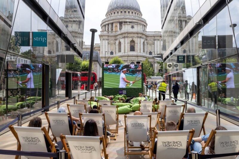 Wimbledon on the big screen at One New Change